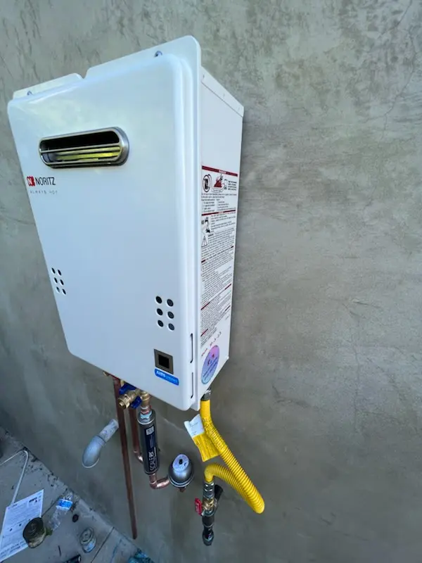 Tankless water heater installation for Westhaven homes